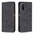 Leather Case Stands Flip Cover Holder B05F for Vivo Y30g Black