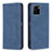 Leather Case Stands Flip Cover Holder B05F for Vivo Y32t Blue