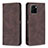 Leather Case Stands Flip Cover Holder B05F for Vivo Y32t Brown