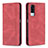 Leather Case Stands Flip Cover Holder B05F for Vivo Y51 (2021) Red