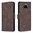 Leather Case Stands Flip Cover Holder B05F for Xiaomi Mi 10i 5G Brown