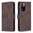 Leather Case Stands Flip Cover Holder B05F for Xiaomi Mi 11i 5G (2022) Brown