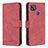 Leather Case Stands Flip Cover Holder B05F for Xiaomi POCO C3 Red