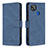 Leather Case Stands Flip Cover Holder B05F for Xiaomi POCO C31 Blue