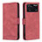 Leather Case Stands Flip Cover Holder B05F for Xiaomi Poco M4 Pro 4G Red