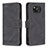 Leather Case Stands Flip Cover Holder B05F for Xiaomi Poco X3 Pro Black