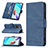 Leather Case Stands Flip Cover Holder B05F for Xiaomi Redmi 10 4G