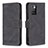 Leather Case Stands Flip Cover Holder B05F for Xiaomi Redmi 10 4G Black