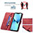 Leather Case Stands Flip Cover Holder B05F for Xiaomi Redmi 9