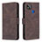 Leather Case Stands Flip Cover Holder B05F for Xiaomi Redmi 9 Activ Brown