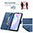 Leather Case Stands Flip Cover Holder B05F for Xiaomi Redmi 9A