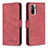 Leather Case Stands Flip Cover Holder B05F for Xiaomi Redmi Note 10 4G Red