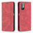 Leather Case Stands Flip Cover Holder B05F for Xiaomi Redmi Note 10 5G Red