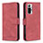 Leather Case Stands Flip Cover Holder B05F for Xiaomi Redmi Note 10 Pro 4G Red