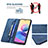 Leather Case Stands Flip Cover Holder B05F for Xiaomi Redmi Note 10T 5G