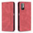 Leather Case Stands Flip Cover Holder B05F for Xiaomi Redmi Note 10T 5G Red