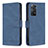 Leather Case Stands Flip Cover Holder B05F for Xiaomi Redmi Note 11 Pro 4G Blue