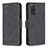 Leather Case Stands Flip Cover Holder B05F for Xiaomi Redmi Note 11S 4G Black