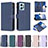 Leather Case Stands Flip Cover Holder B05F for Xiaomi Redmi Note 12 4G