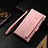 Leather Case Stands Flip Cover Holder B05S for Google Pixel 6 Pro 5G Rose Gold