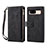 Leather Case Stands Flip Cover Holder B05S for Google Pixel 8 5G Black