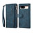 Leather Case Stands Flip Cover Holder B05S for Google Pixel 8 5G Blue