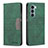 Leather Case Stands Flip Cover Holder B06F for Motorola Moto G200 5G Green