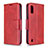 Leather Case Stands Flip Cover Holder B06F for Samsung Galaxy A01 SM-A015 Red