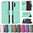 Leather Case Stands Flip Cover Holder B06F for Samsung Galaxy A02