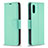 Leather Case Stands Flip Cover Holder B06F for Samsung Galaxy A02 Green