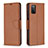 Leather Case Stands Flip Cover Holder B06F for Samsung Galaxy A02s