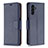 Leather Case Stands Flip Cover Holder B06F for Samsung Galaxy A04s Blue