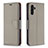 Leather Case Stands Flip Cover Holder B06F for Samsung Galaxy A04s Gray