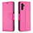 Leather Case Stands Flip Cover Holder B06F for Samsung Galaxy A04s Hot Pink