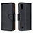 Leather Case Stands Flip Cover Holder B06F for Samsung Galaxy A10 Black