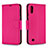 Leather Case Stands Flip Cover Holder B06F for Samsung Galaxy A10 Hot Pink