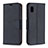 Leather Case Stands Flip Cover Holder B06F for Samsung Galaxy A10e Black