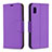 Leather Case Stands Flip Cover Holder B06F for Samsung Galaxy A10e Purple