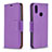 Leather Case Stands Flip Cover Holder B06F for Samsung Galaxy A10s Purple