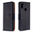 Leather Case Stands Flip Cover Holder B06F for Samsung Galaxy A11 Black