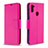 Leather Case Stands Flip Cover Holder B06F for Samsung Galaxy A11 Hot Pink