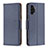 Leather Case Stands Flip Cover Holder B06F for Samsung Galaxy A13 4G Blue
