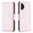 Leather Case Stands Flip Cover Holder B06F for Samsung Galaxy A13 4G Rose Gold