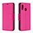 Leather Case Stands Flip Cover Holder B06F for Samsung Galaxy A20e Hot Pink