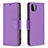 Leather Case Stands Flip Cover Holder B06F for Samsung Galaxy A22 5G Purple