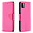 Leather Case Stands Flip Cover Holder B06F for Samsung Galaxy A22s 5G Hot Pink