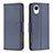 Leather Case Stands Flip Cover Holder B06F for Samsung Galaxy A23 5G SC-56C Blue