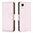 Leather Case Stands Flip Cover Holder B06F for Samsung Galaxy A23 5G SC-56C Rose Gold