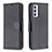 Leather Case Stands Flip Cover Holder B06F for Samsung Galaxy A24 4G Black