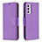 Leather Case Stands Flip Cover Holder B06F for Samsung Galaxy A24 4G Purple